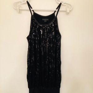 Black sequin dress w/stretch bottom